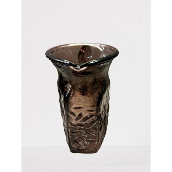 Morgantown Crinkle Amethyst Glass Ocknor Shape Pitcher Creamer 4.5" - Picture 7 of 8